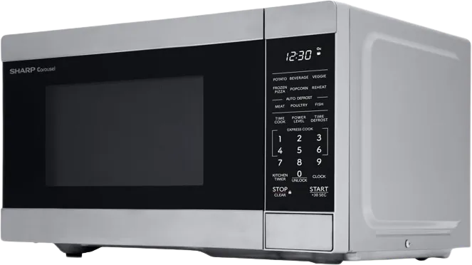 SHARP Oven Countertop Microwave, 0.7 CuFt, Stainless Steel